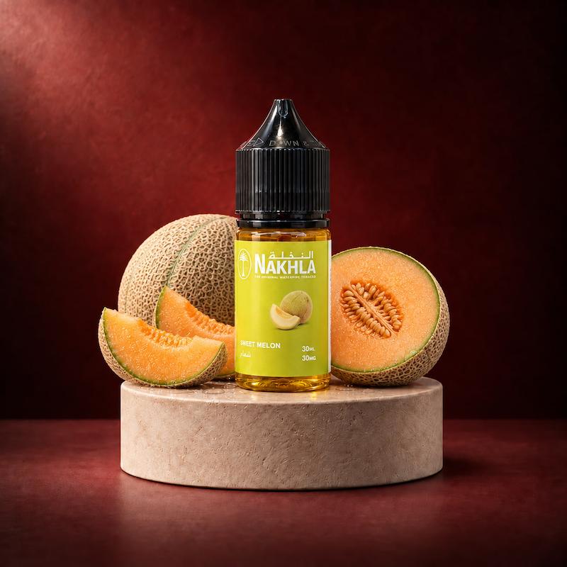 سالت نخل طالبی، بطری سالت نیکوتین، طالبی تازه، طالبی برش‌خورده، میوه طالبی، سالت Sweet Melon، تصویر محصول سالت