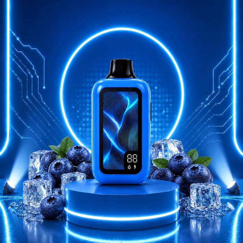 پاد الف ورد BK50000 بلوبری یخ با بدنه آبی و نمایشگر دیجیتال