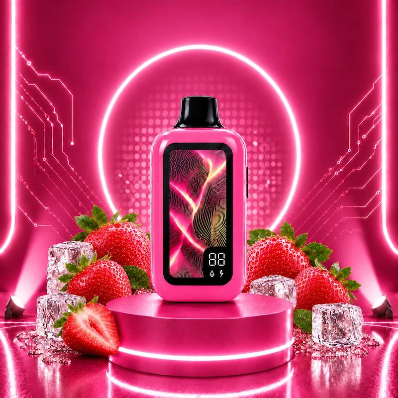 پاد الف ورد BK50000 توت فرنگی Strawberry Dust با بدنه صورتی و نمایشگر دیجیتال