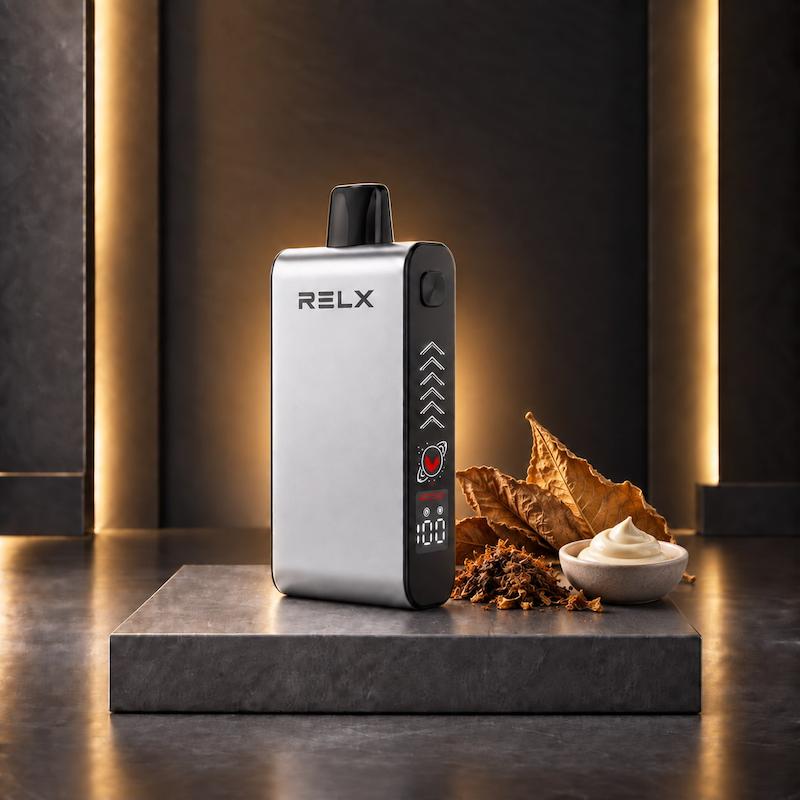 پاد ریلکس بلید تنباکو خامه‌ای، پاد یکبارمصرف RELX Blade Creamy Tobacco، تصویر پاد ریلکس طعم تنباکو خامه‌ای