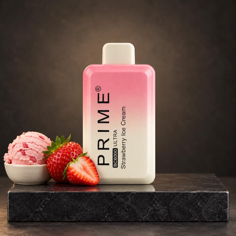 پاد پرایم توت‌فرنگی بستنی، پرایم Strawberry Ice Cream، پاد یکبار مصرف طعم توت‌فرنگی بستنی