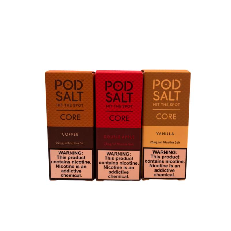پک سالت ۳ عددی پادسالت نیکوتین 25 | Podsalt Salt Nicotine Pack وانیل ، دوسیب ، قهوه