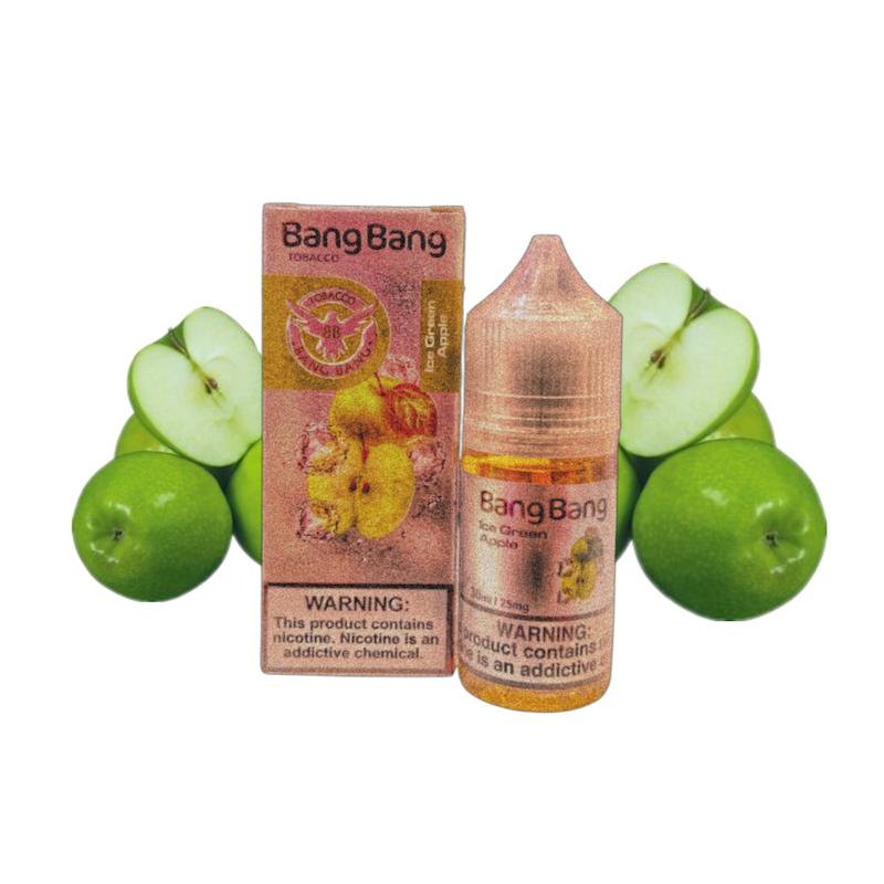 سالت نیکوتین 25 میلی‌گرم بنگ بنگ | Bang Bang Nicotine Salt 25mg سیب سبز یخ