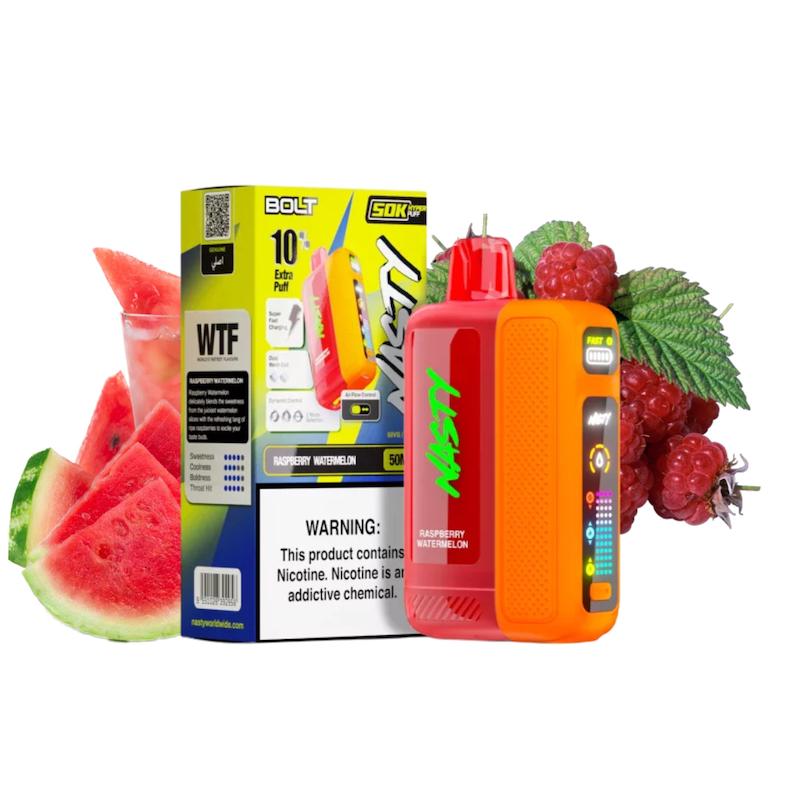  یکبار مصرف 50 هزار پاف نستی Bolt Hyper Puff | Nasty Bolt تمشک هندوانه