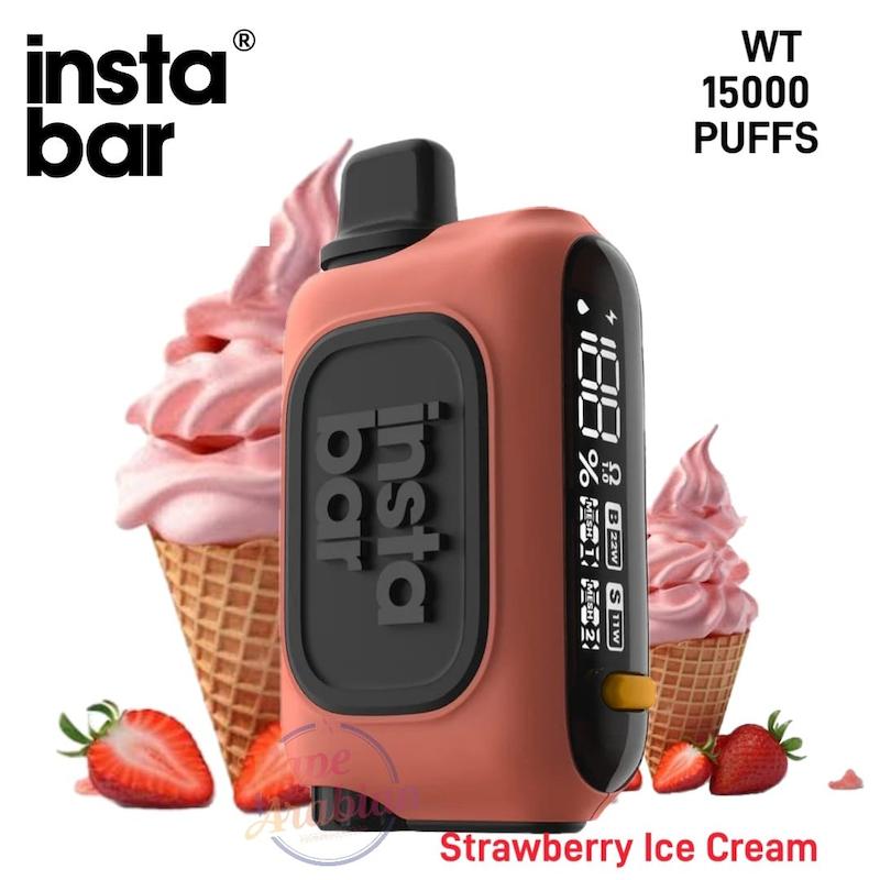  یکبار مصرف بستنی توتفرنگی یخ INSTA BAR | اینستا بار 15000 پاف