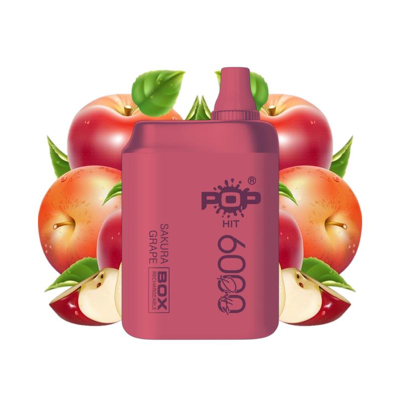 یکبارمصرف 6000 پاف پاپ هیت | Pop Hit 6000 Box سیب قرمز