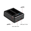 شارژر باتری دوبل Puluz PU919B USB مناسب باتری Gopro Hero 9/10/11/12 Black