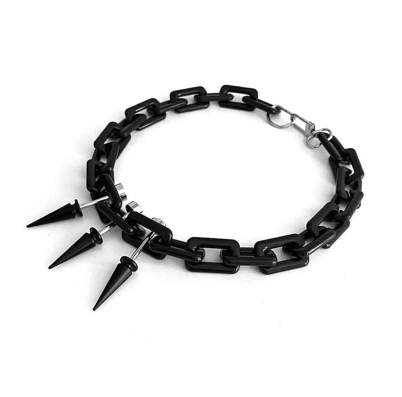 زنجیر سه اسپایکی مشکی