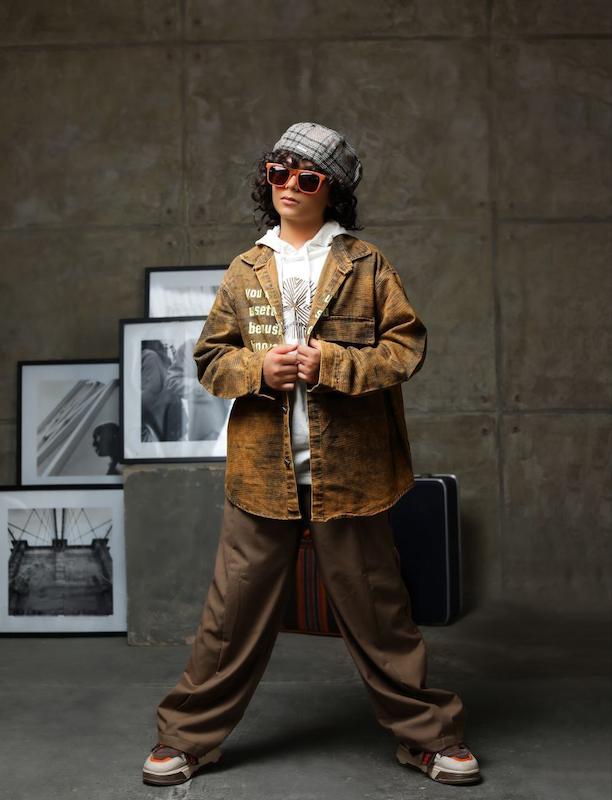 کت کتان کبریتی و هودی سفید