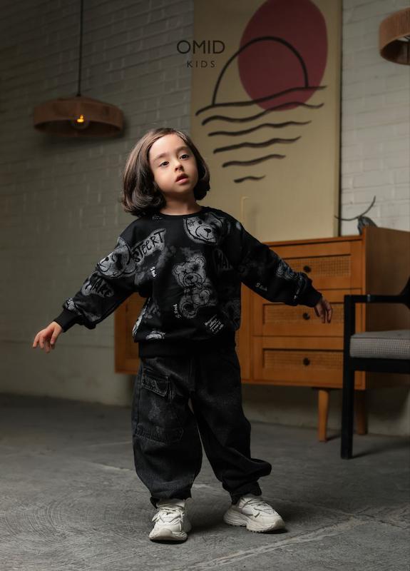 ست دورس تدی و شلوار مام استایل جین