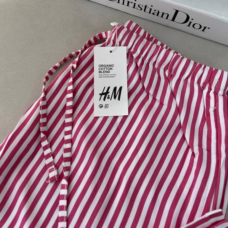 شلوار راه‌راه صورتی H&M