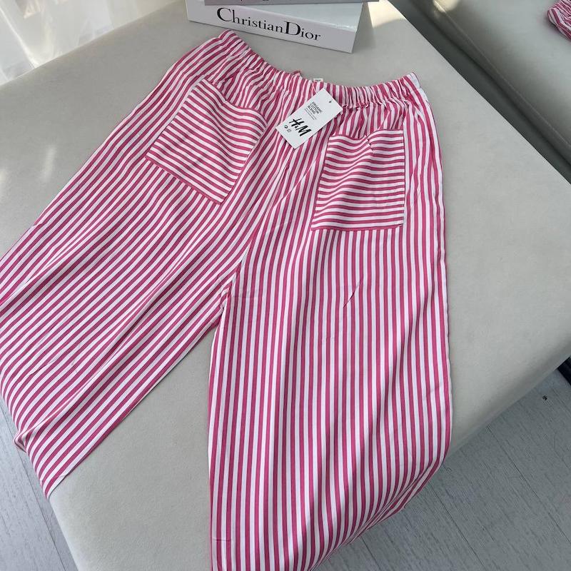 شلوار راه‌راه صورتی H&M