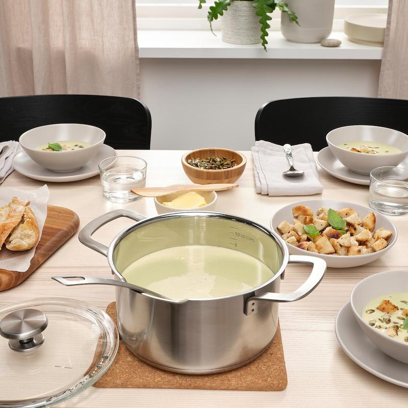 سرویس قابلمه و ماهیتابه 7 پارچه ایکیا مدل HEMKOMST