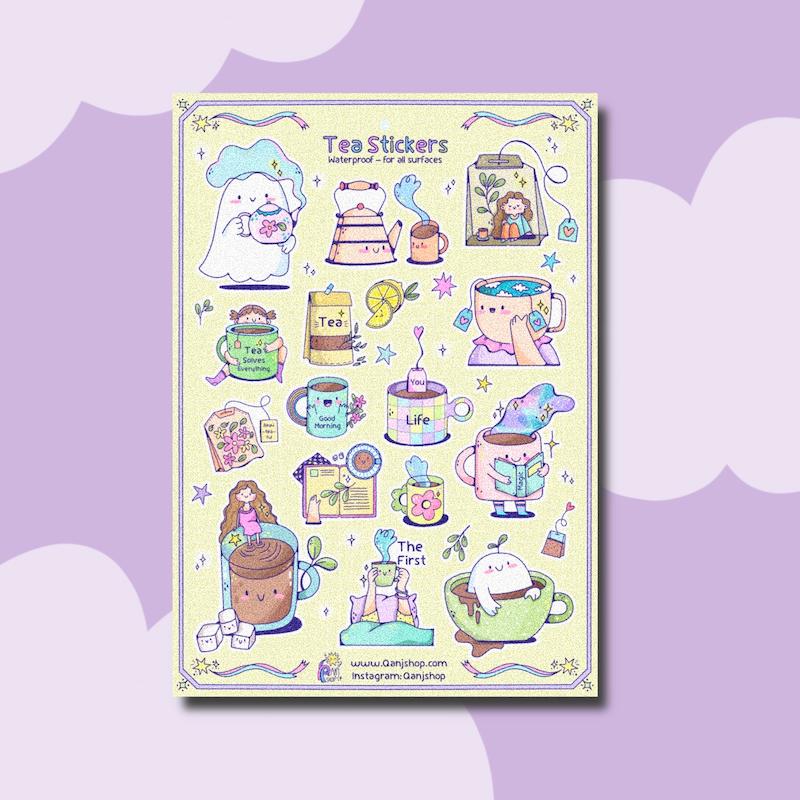 مجموعه استیکر چایی