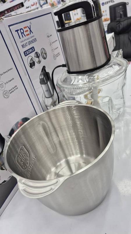  خردکن ۳.۳ لیتری  دوکاسه تیرکس مدل TREX TR-5050 با۶ تیغه  ضد سایش تیتانیوم و  ۱۸ ماه گارانتی شرکتی 
