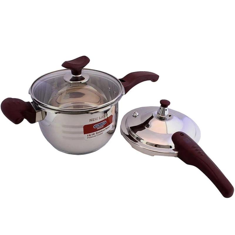 زودپز گلدار  ۴ لیتری نیولند مدل NL-2132RD دارای درب قابلمه ای زاپاس   با ۱۸ ماه گارانتی شرکتی 