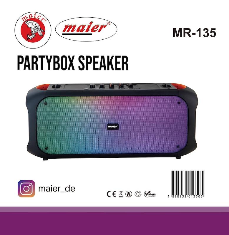  اسپیکر بلوتوثی مایر تحت لیسانس آلمان مدل Maier  MR-135 به همراه میکروفون  وریموت کنترل با گارانتی اصالت و سلامت کالا