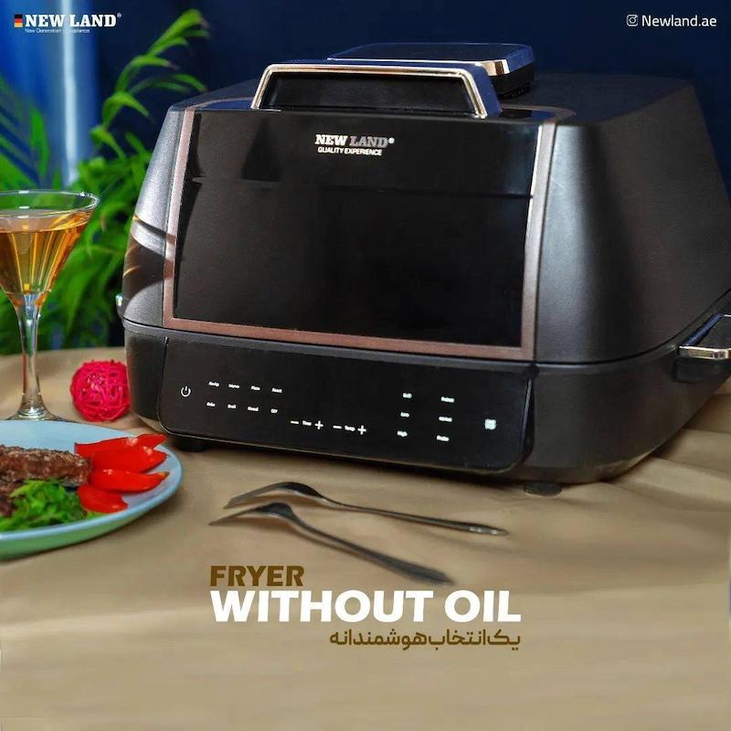 سرخ کن بدون روغن و گریل ۸ لیتری  نیولند آلمان مدل 2747BL با۱۸ ماه گارانتی شرکتی 