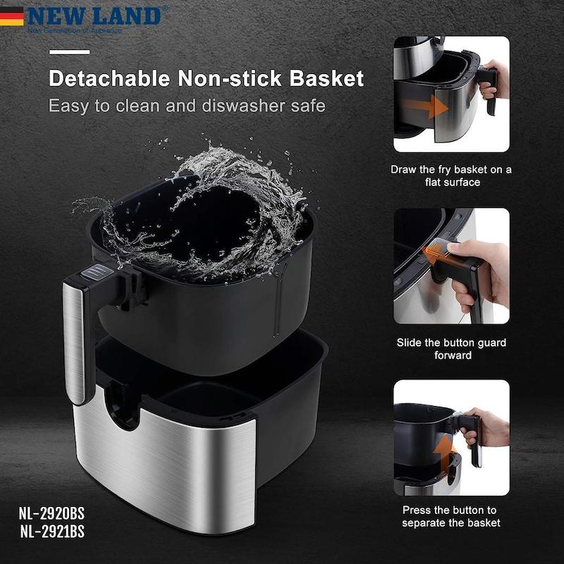 سرخ کن بدون روغن نیولند المان  مدل NL-2921BS با تضمین بهترین قیمت و بالاترین کیفیت 