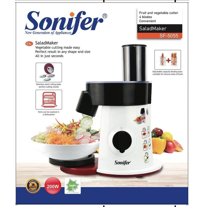  سالاد ساز و رنده برقی برند سونیفر تحت لیسانس آلمان مدل  SF-5505 با ۱۸ ماه گارانتی شرکتی 