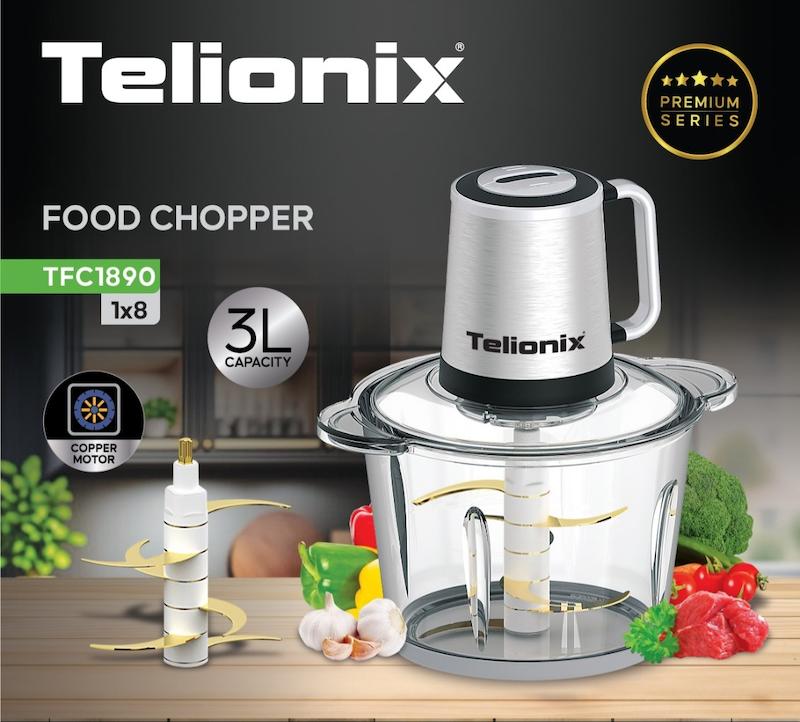 خردکن تلیونیکس مدل TFC1890 ظرفیت ۳ لیتر با ۶ تیغه تیتانیوم با گارانتی اصالت و سلامت کالا
