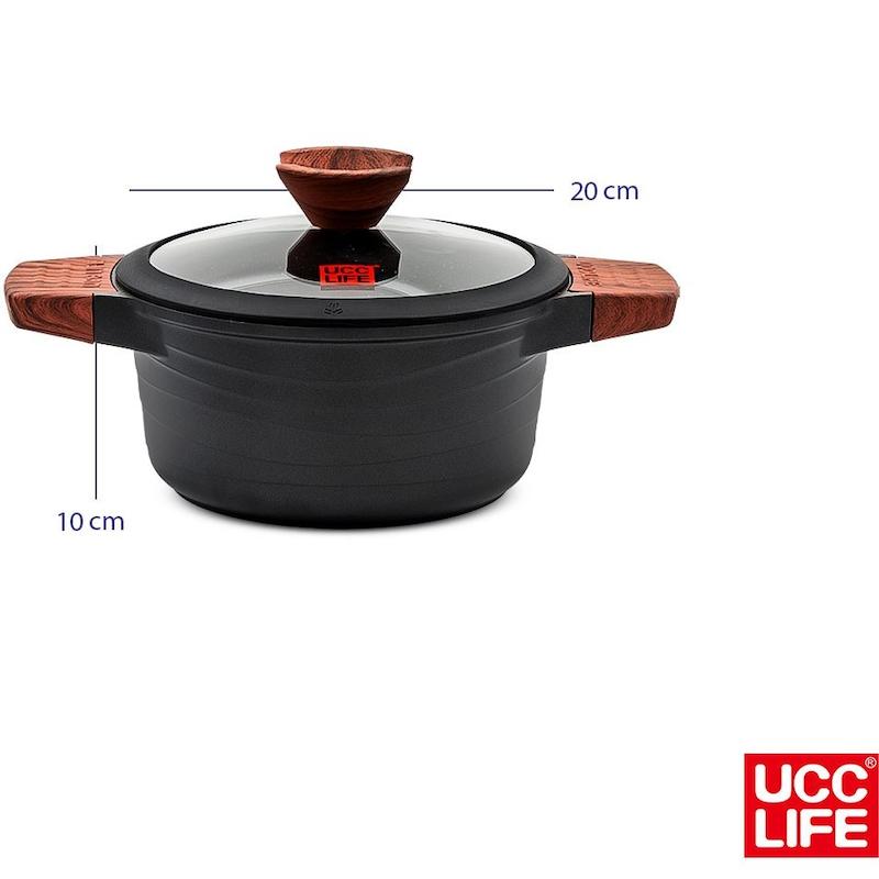 سرویس قابلمه گرانیتی 12 پارچه UCCLIFE مدل UC1412  با گارانتی اصالت و سلامت کالا