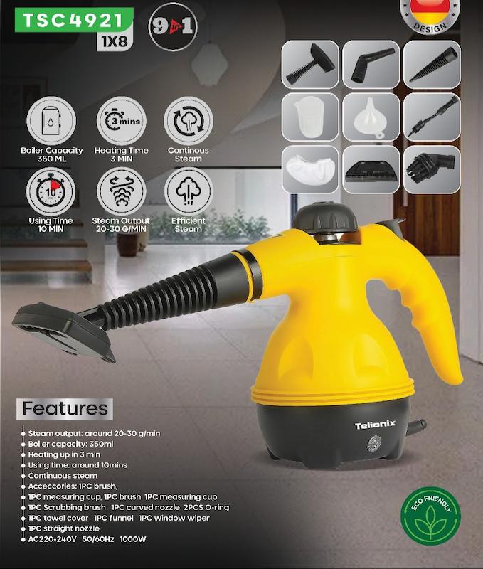 بخارشو تِلیونیکس مدل TSC4921 دارای سیستم  بخار مداوم و گرم‌شدن سریع با گارانتی اصالت و سلامت کالا