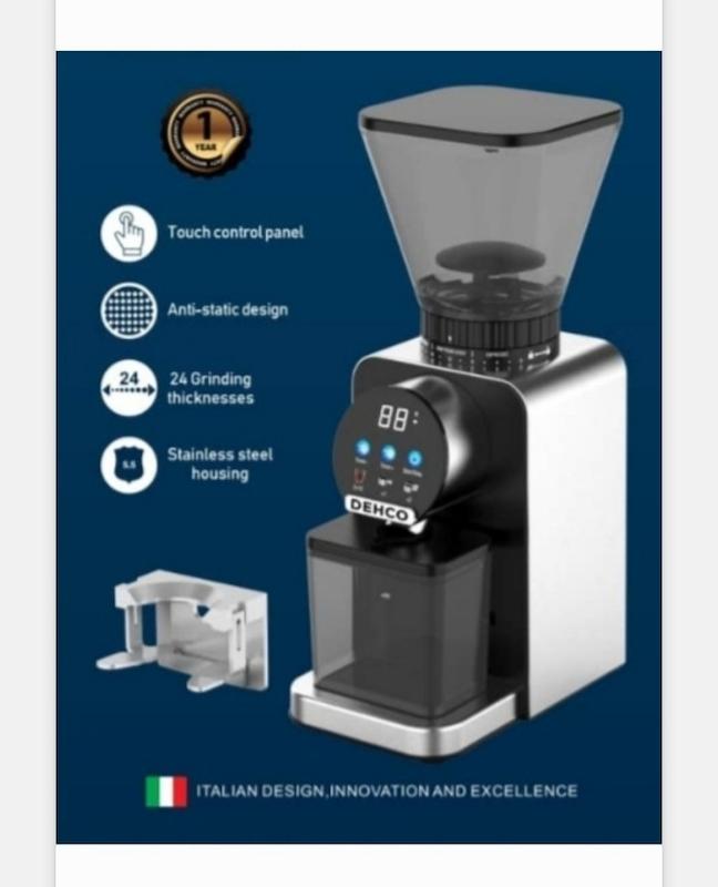 آسیاب قهوه حرفه‌ای دکو مدل DCG-2020 – توان 180 وات، مخزن 350 گرم، 24 درجه آسیاب با گارانتی اصالت و سلامت کالا