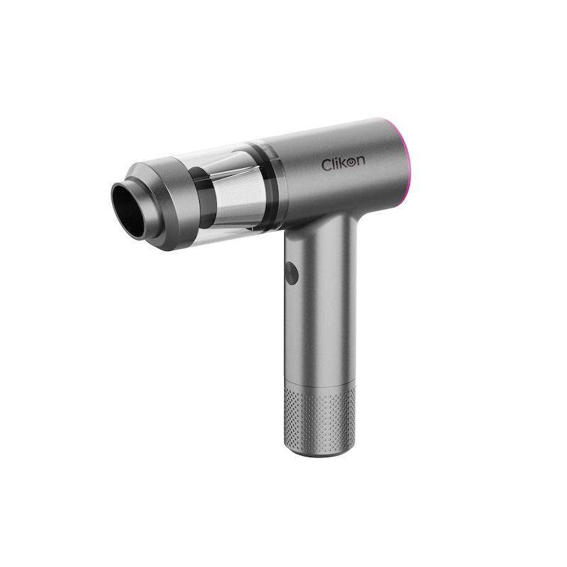 جارو شارژی پرتابل برندکلیکون Clikon مدل CK4448 با موتور 50 وات، باتری لیتیومی 2000mAh، عملکرد مکنده و دمنده و فیلتر HEPA با گارانتی اصالت و سلامت کالا