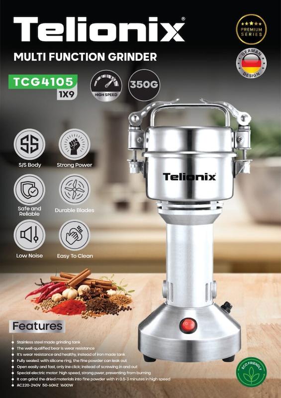 آسیاب حرفه‌ای تلیونیکس مدل  Telionix TCG4105 با گارانتی اصالت و سلامت کالا