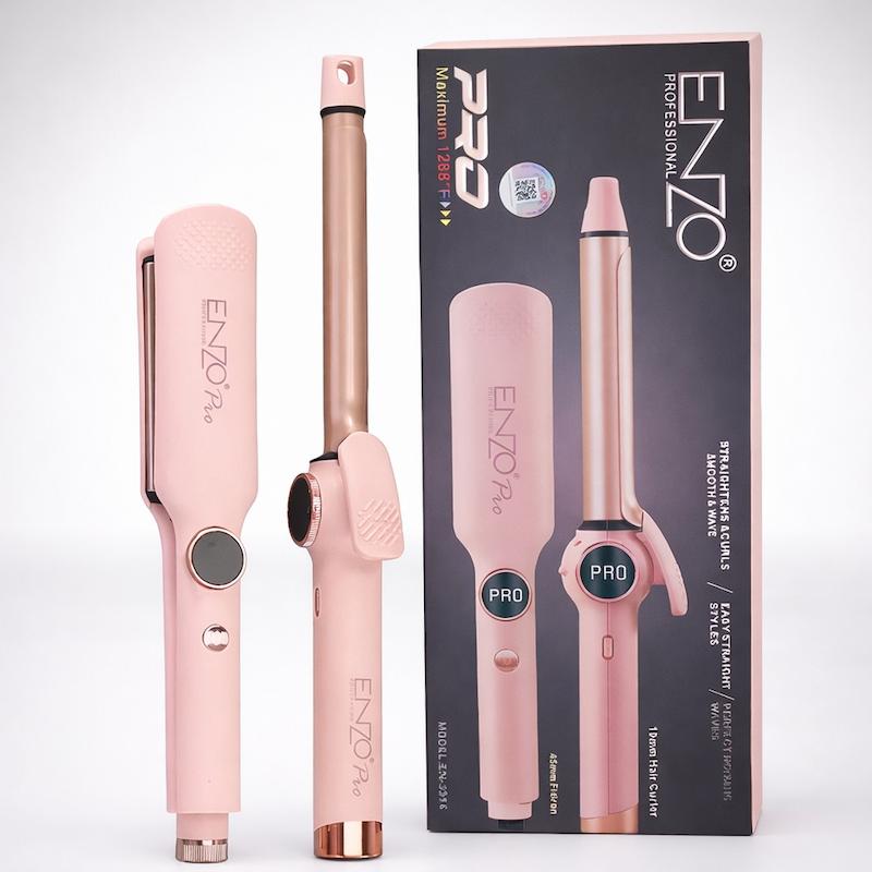ست اتو مو و بابلیس انزو en-3314 Enzo straightener hair & curler