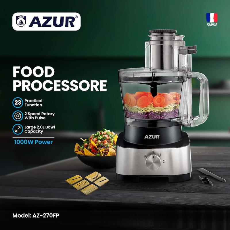 غذاساز 23 کاره آزور AZURمدل AZ-270FP ساخت فرانسه با ۲۴ ماه گارانتی شرکتی