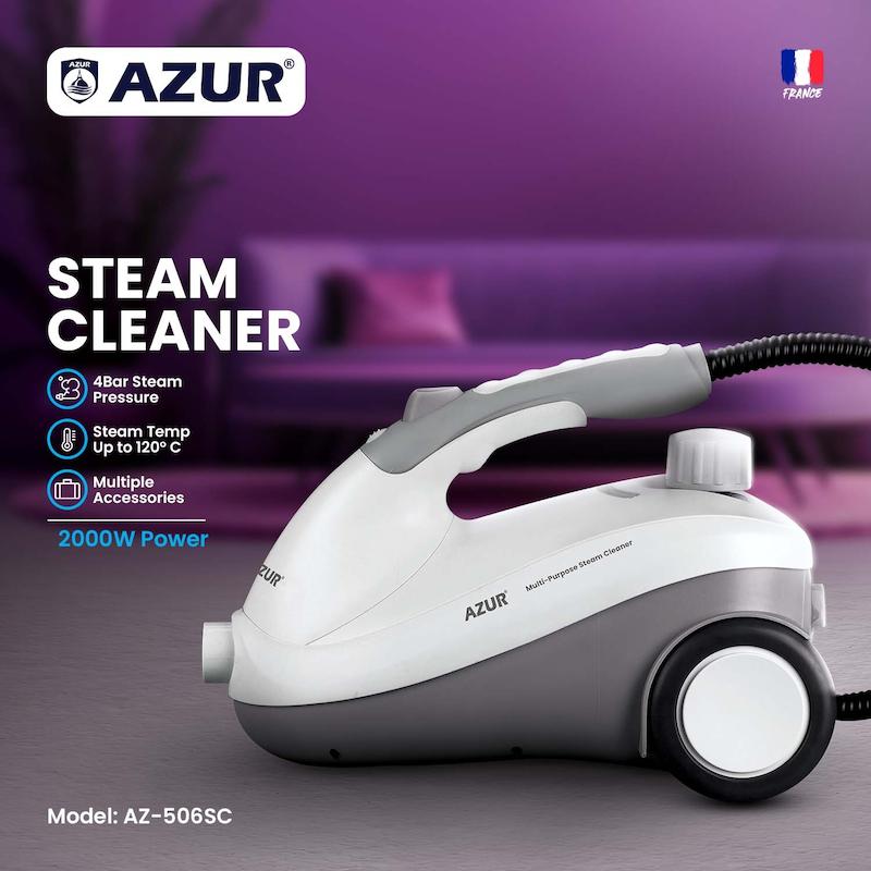 بخارشوی آزور مدل AZ-506SC | موتور ۲۰۰۰ وات، ساخت فرانسه با ۲۴ ماه گارانتی شرکتی