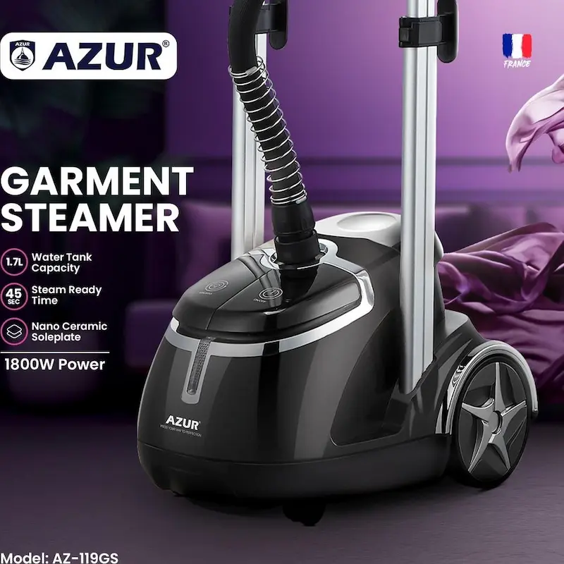 اتو بخار ایستاده برند آزور AZURمدل AZ119GS ساخت فرانسه با 24 ماه گارانتی شرکتی