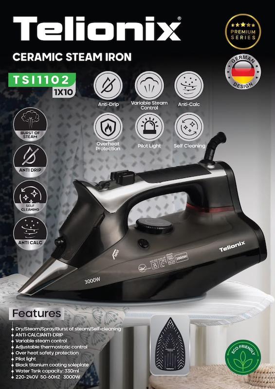  اتوبخار ۳۰۰۰ وات تلیونیکس  مدل TSI1102 با۱۸ ماه گارانتی شرکتی 