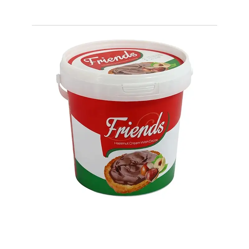 شکلات صبحانه فرندز FRIENDS سطلی 750 گرمی اصل مدل Hazelnut Cream With Cocoa