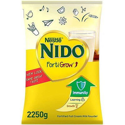 شیر نیدو پاکتی غنی شده نیدو NIDO با فیبر بالا وزن 2250 گرم اصل 