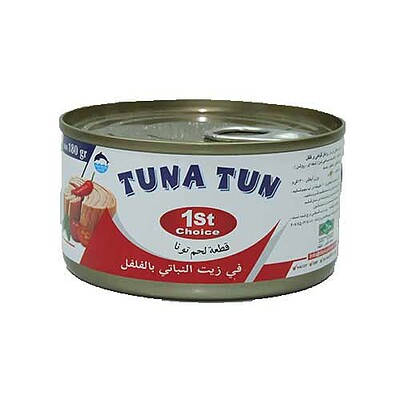 کنسرو تن ماهی تایلندی تونا تن  گرم Tuna Tun 185