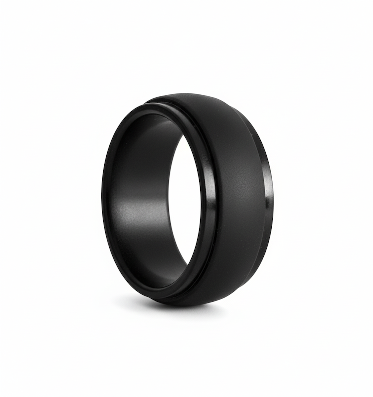 حلقه لبه رنگ مشکی