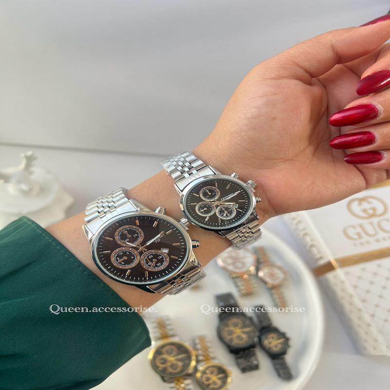 ساعت استیل  کرنو بغل خط دار( برند سی تی زن یا الگانس )