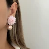 گوشواره گل مرواریدی کد ۴۹۰