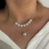 گردنبند مروارید دو لاین کد ۶۰۰