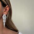 گوشواره زنانه طرح جواهر بلند کد ۸۱۵