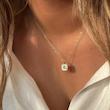 گردنبند استیل مینیمال قلب نگینی کد ۸۴۵