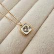 گردنبند استیل مینیمال قلب نگینی کد ۸۴۵