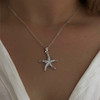گردنبند زنانه ستاره نگینی کد ۸۹۰