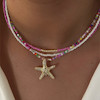 گردنبند زنانه منجوقی پلاک ستاره کد ۹۸۰