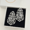 گوشواره طرح جواهر بزرگ کد ۱۲۱۰