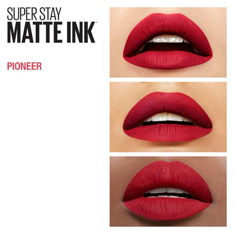 رژ لب مات میبلین رنگ پایونیر Maybelline Superstay Matte Ink Liquid 20 Pioneer