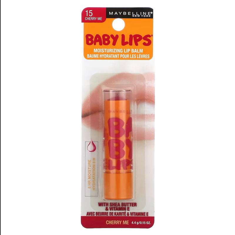 رژ لب جامد میبلین بیبی لیپس رنگ چری می Baby Lips, Moisturizing Lip Balm, Cherry Me Maybelline 
